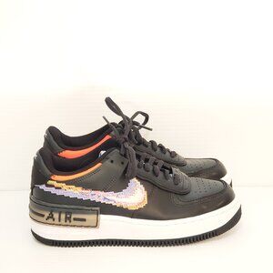 Women's Nike Air Force 1 Low Shadow 8 Bit Black Sneakers HAML